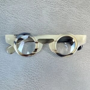 Eyeglass Frames Unique Vintage Round Key Nose Bridge Handmade Horn Reading Prescription Man Glasses Frames Optical Eyeglasses
