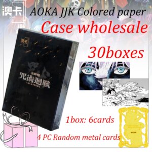 New Aoka Jujutsu Kaisen Wave 3 Colored Paper Cards JJK Booster Box Gojo Satoru Nanami Sukuna Hobby Chrismas Gift