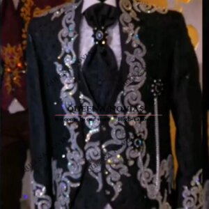 Elegant Groom Wedding Suits Sliver Beaded Stones Appliques Prom Blazer Customized 3-Piece Sets Man Formal Party Groom Tuxedos