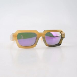 Women Sunglasses Men Unique Vintage Retro Square Polarized Handmade Black White Horn Man Sunglass Fashion Glasses Eyeglasses