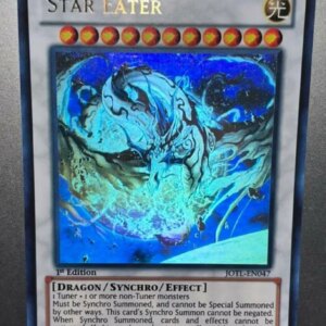 Yugioh KONAMI Duel Monsters JOTL-EN047 Star Eater Holographic Ghost Rare English 1st Edition Collection Mint Card