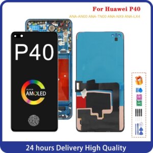 A+++ OLED 6.1“  For Huawei P40 Lcd ANA-AN00 TN00 NX9 LX4 Screen Digitizer Assembly Display Touch Panel Display Replacement