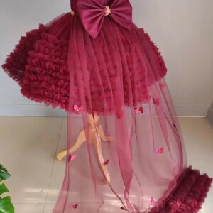 girl 15 quinceanera dresses Sleeveless halter Wedding dress Girl flower child dress front short back dress set Gir banquet dress