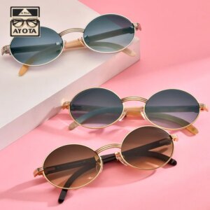 2025 Retro Round Full-frame Natural Water Buffalo Horn Sunglasses High-quality Outdoor Uv400 Protective Sunglasses Men Women