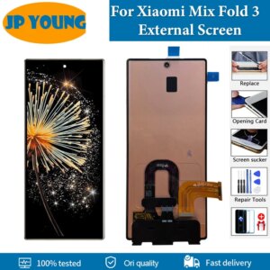 6.56″ AMOLED Second External Screen For Xiaomi Mix Fold 3 Small LCD Touch Screen Digitizer Assembly Replacement Parts