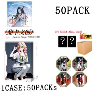 New Original Demon Slayer Tianka Wenchuang Acrylic Colored Paper Wave 2 Character Collection Card Toys For Kids Adult Gift