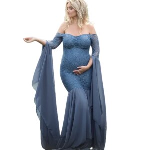 Maternity Photography Props Maternity Dresses For Photo Shoot Lace Maxi Maternity Gown Women Clothes Clothing Pregnancy Dress