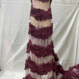 Wholesale Fashion French Net Lace Fabric beads Sequins 2025 African Tulle Mesh Lace For Women Wedding Party Sew Dress