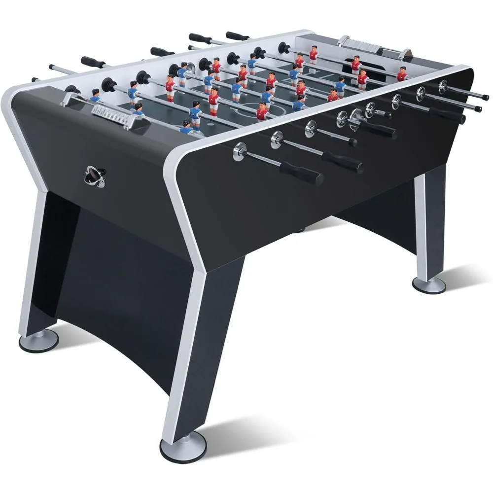 Foosball Table, 58" Competition Sized Soccer Table Game, Heavy Duty Arcade Game Table with 2 Balls for Adult, Kids, Home, Indoor