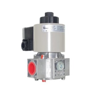 Solenoid valve, two-stage gas slow opening