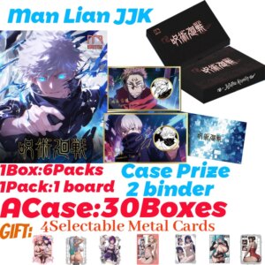 New Man Lian JJK Jujutsu Kaisen Cursed Realm Treasures Color Paper Premium Collection Booster Box Card Doujin Rare Card Toy Gift