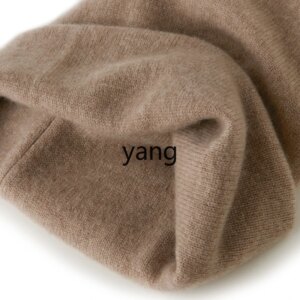 LMM double stack hat men’s and women’s 100 pure cashmere hat warm versatile wool hat