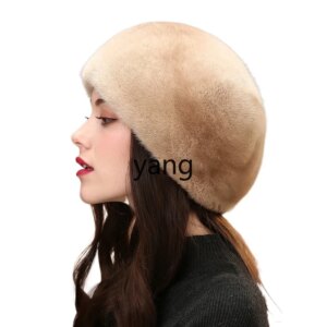 LMM new mink hair hat women’s winter fur, ear protection fur hat