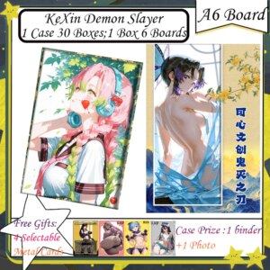 KeXin Demon Slayer A6 Board Colored Paper Anime Kimetsu Yaiba Tanjirou Kamado Nezuko Card Kids Gift Demon Slayer Cards
