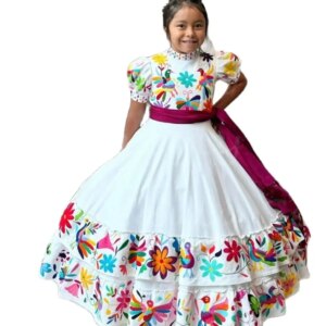 Traditional Embroidery Flower Girls Dresses Mariachi Kids Fancy Christmas Birthday Toddler Mexican Party Charro Customized