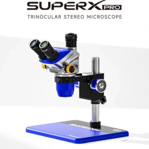 Mechanic SUPER X PRO 6.5-52X True Trinocular Stereo Microscope with PL10X26 Eyepiece 1:8 Zoom Ratio Microscope for PCB Soldering