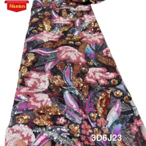 2025Latest High Quality Delicate Elegant Mixed Colors Soft Embroidery Sequin Tulle Lace Fabric for Party Evening Dress NN1928_R