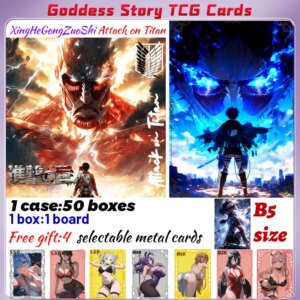 2025 Newest XingHeGongZuoShi Attack on Titan B5 Boards Eren Mikasa Armin Erwin Levi Trading Cards Collectible Card Toys Gifts