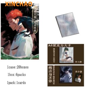Jujutsu Kaisen Collection Cards Booster Box A4 A5 Anime Character Wholesales  100% Acrylic Rare Playing Anime Cards for Kids