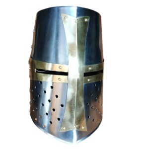 European Medieval Armor Steel Crusader Helm Middle Ages Metal Helmet Wearable Armadura Larp Historical Reenactment Cosplay