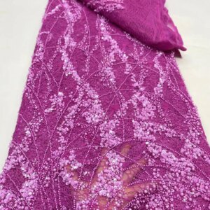 2025 Latest French Nigerian Tulle Lace Fabric High Quality Embroidery Lace African Lace Fabric Wedding Party Beaded Sequins Lace