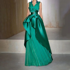 2025 Long Elegant Mother of the Bride Dresses Evening Gala Dress for Women Satin V-Neck Floor-Length A-Line Wedding Guest Party