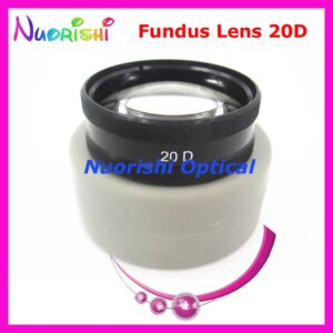 20D-W Ophthalmic Retina Lens Aspheric Fundus Contact Glass Lens Slit Lamp Examination Diagnostic Lens White Plastic Box