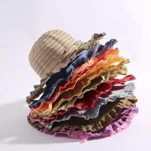 Spring Models Ladies Sun Protection Sun Hat Fashion Round Top Sun Large Eaves Cap (foldable Washable) 10 Colors