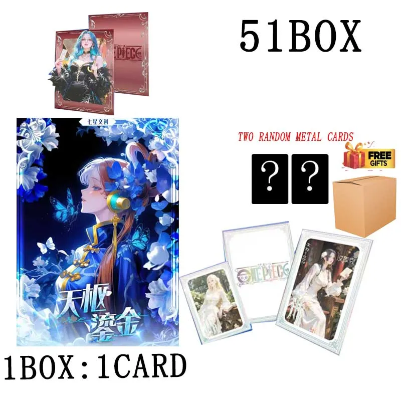 Anime One Piece Wholesales Qixing Wenchuang Collection grade full metal diamond Card Booster Box Waifu Adult Birthday Gift