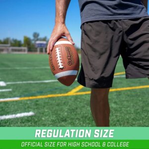 Combine Football 6 Pack – Regulation Size for High School and College – Official Composite Leather Balls