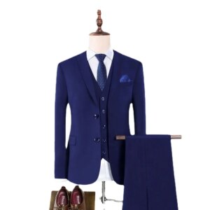 Customized Elegant Black Business Office Men’s Set 3-piece party dresses groomsmen