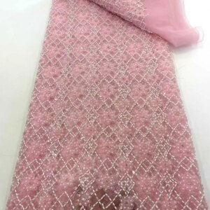 Latest 3D African Lace Fabric 2025 High Quality Embroidery Lace French Tulle Lace Fabrics 5 Yards Nigerian Lace Fabric for Party