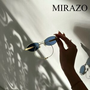 GM Small Round Vintage Wire Rim Glasses Optical Eyeglass Frame with foldable Temples for Secure Fit