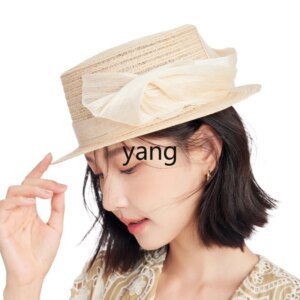 LMM flat top French top hat elegant sunshade retro hat women’s spring and summer