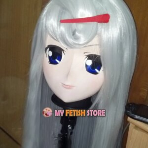 (KM125) Handmade Female Resin Crossdress Pretty Girl 3/4 Head Lolita Doll Mask Japanese Anime Cosplay Kigurumi Mask Crossdresser