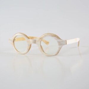 Eyeglass Frames Unique Retro Round Vintage Optical Lenses Eyeglasses Handmade White Horn Prescription Women’s Man Glasses Frames