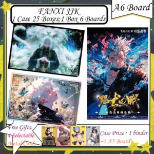 New FANXI JJK A6 Board Jujutsu Kaisen Cards A6 Cards Gojo Satoru Nanami Hobby Collection Card Doujin Booster Box Kids Toys Gifts