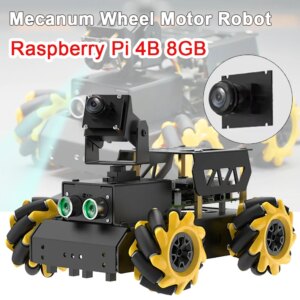 2025 4WD TurboPi Mecanum Wheel Motor Robot Car for Starters Open Source Programmable Robot Car DIY Kit for Raspberry Pi 4B 8GB