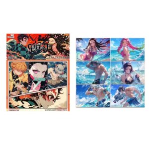 Wholesales Demon Slayer Collection Card Acrylic Magnetic Stickers For Cool Summer Trading Anime Cards