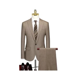 Fashion Luxury Two Piece Set Formal Casual Slim Fit Business Office Party Men’s Suit