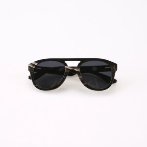 Women Sunglasses Men Unique Vintage Retro Double Bridge Polarized Handmade Buffalo Horn Man Sunglass Fashion Stripes Glasses