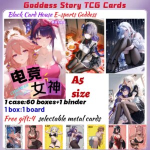2025 Newest Black Card House E-Sports Goddess A5 Boards Waifu Acrylic Borad Anime Rare Hobby Collection ACG Girls