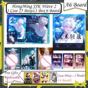 HongMing JJK Wave 2 A6 Boards Jujutsu Kaisen Cards with Gojo Satoru Character Booster Box for Hobby Collection Kids Toys & Gifts