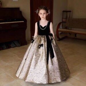 Dreamy Vow  Sweetheart Neck Sleeveless Flower Girls Dress Princess Children Birthday Wedding Party Pageant Ball Dress D319
