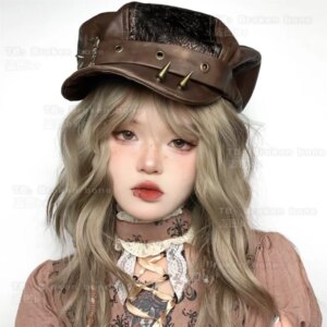 Subculture Steampunk rivet octagon painter Beret