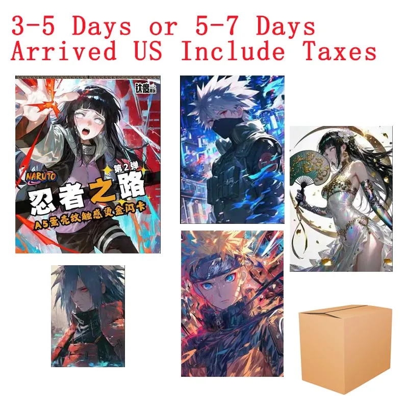 2025 Wholesales Naruto Anime Cards A5 TCG Card Ab Case Sasuke Uzumaki Ninja World Kid's Gift Playing Card Toy