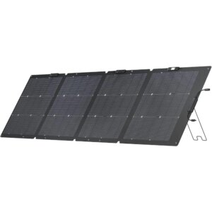 220W Portable Solar Panel, Bifacial Design Up to 25% Conversion Efficiency N-Type Solar Cell, with Adjustable Kickstand, IP68 W