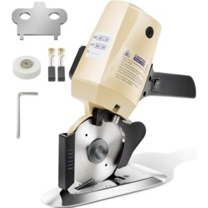 110V Electric Rotary Fabric Cutter, 4Inch Cloth Cutting Machine Octagonal Blade Cloth Cutter Electric Scissors With Automatic Sh