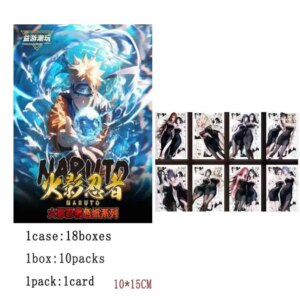 Wholesales Naruto Collection Cards Booster Box Wave1 All-Acrylic Color Paper 1 Case 10*15cm Rare Playing Cards Games Cartoon Toy