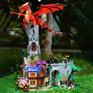 3745pcs Dungeons & Dragons Red Dragon 21348 Legend Model Building Block Set Assembled Toy Children’s Birthday Gift